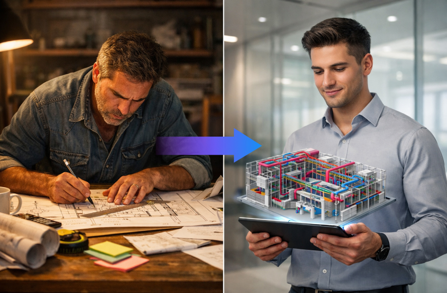 Traditional vs. AI-Powered Clash Detection Workflow Comparison.