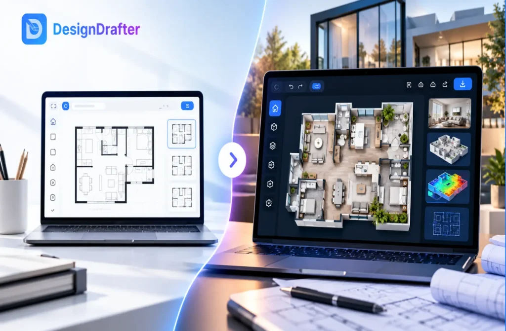 DesignDrafter Free Floor Plan Generator: Create AI Floor Plans Online in Minutes