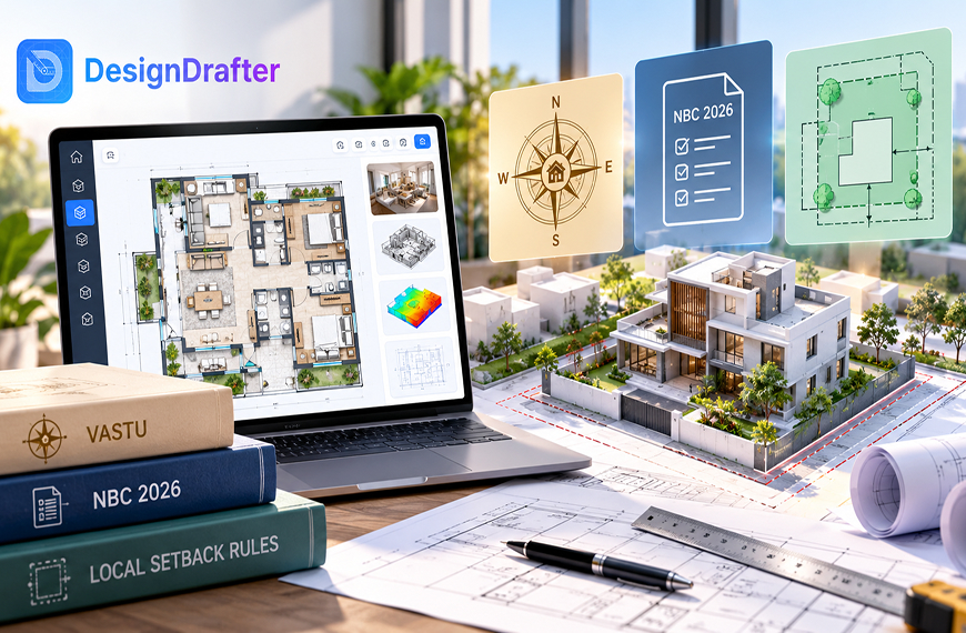 AI Floor Plan Generator for Indian Homes: Vastu, NBC 2026 Compliance, and Local Setback Rules Explained